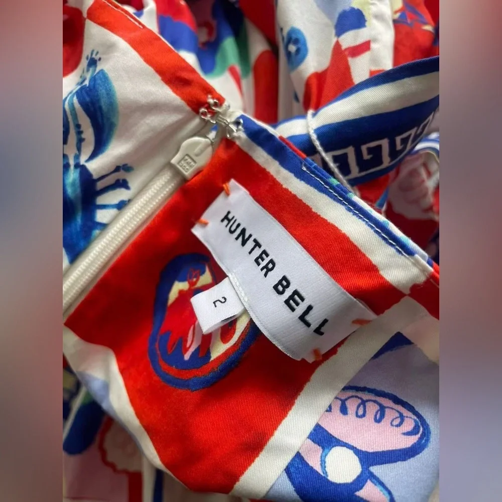 Hunter Bell Quincy Dress Sea Tiles Maxi – Size 2 Colorful Geometric Print - Picture 9 of 9